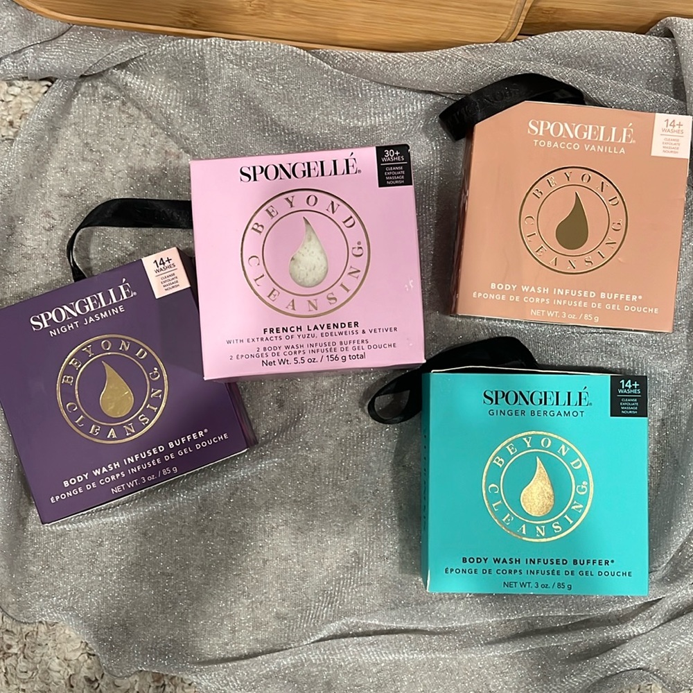 Spongellé 4 Body scrub infused multi use sponges